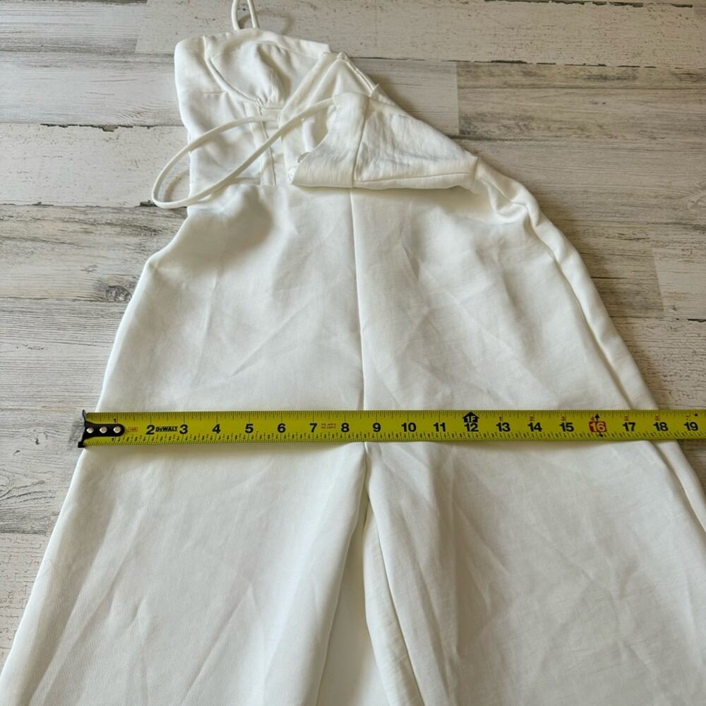 NWT Zara Wide Leg Palazzo Corset Style Top Jumpsuit Full Length XS 8121/624/251 - Picture 12 of 16